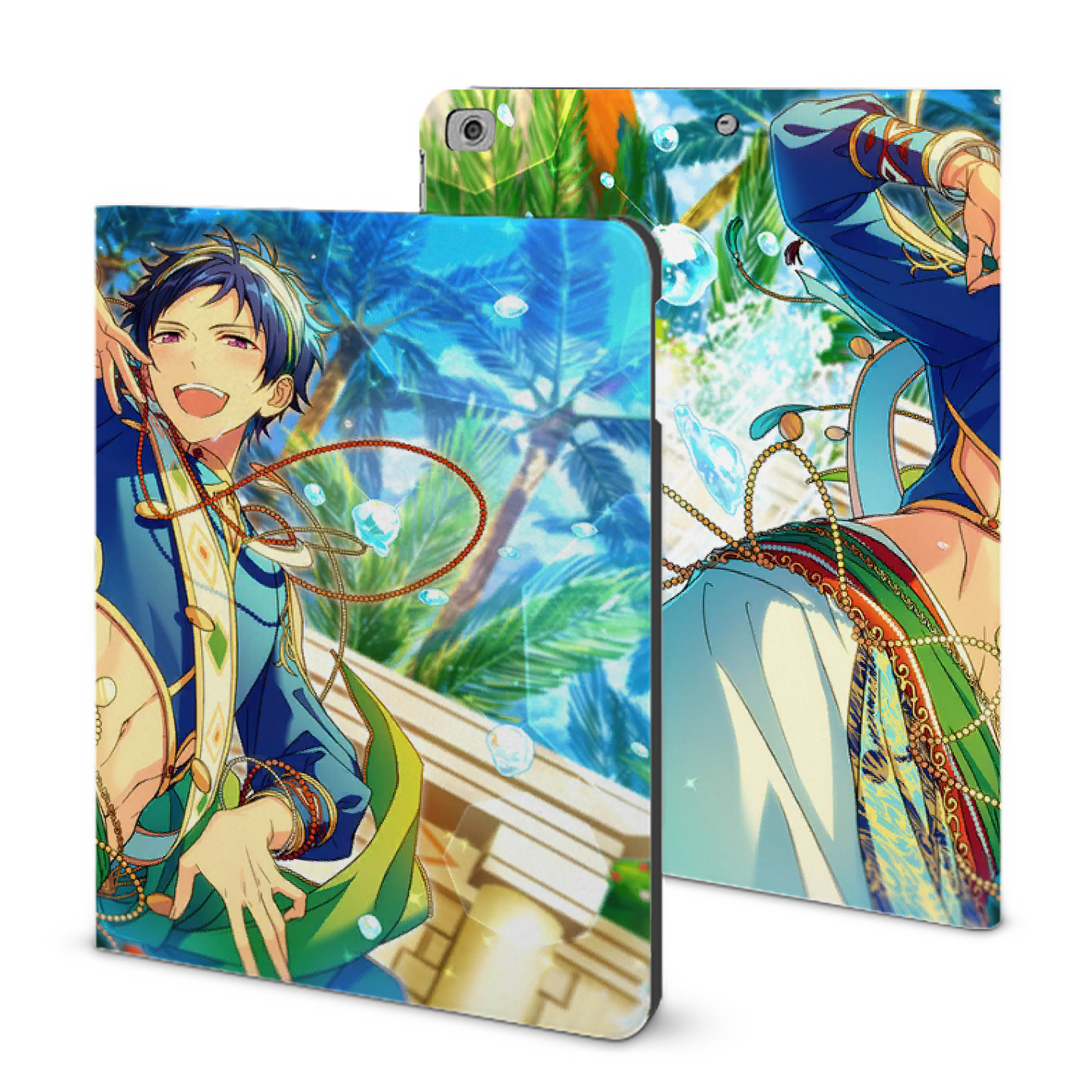 （画像用） あんさんぶるスターズ! Ensemble Stars IPad ケース ブック型 PUレザー TPU 耐衝撃 軽量 薄型 ペン収納なし 全面保護 IPad 各モデル対応